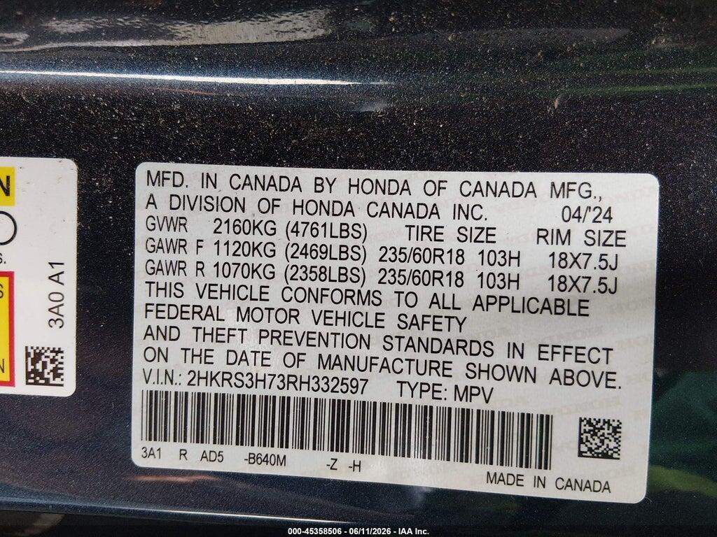 2HKRS3H73RH332597 2024 HONDA CR-V photo no. 9