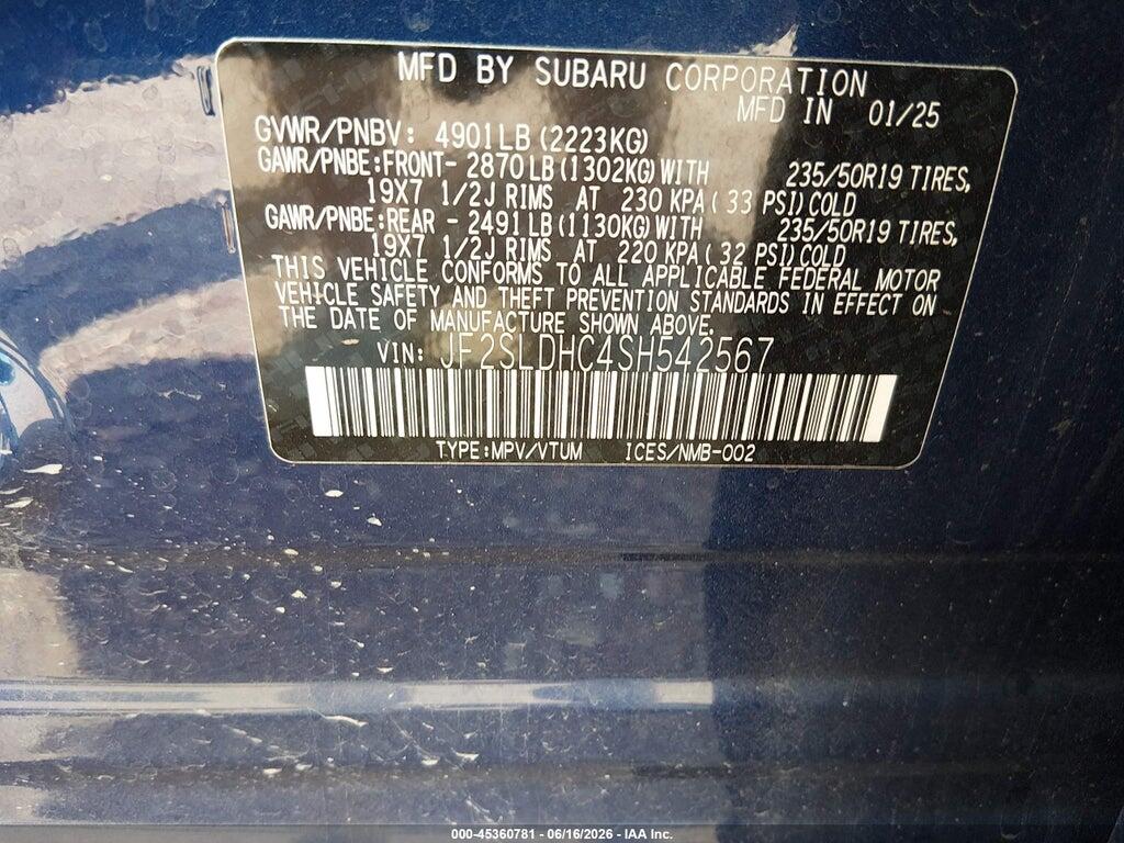 JF2SLDHC4SH542567 2025 SUBARU FORESTER photo no. 9