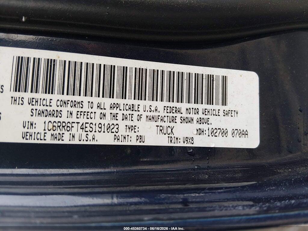 1C6RR6FT4ES191023 2014 RAM 1500 photo no. 9