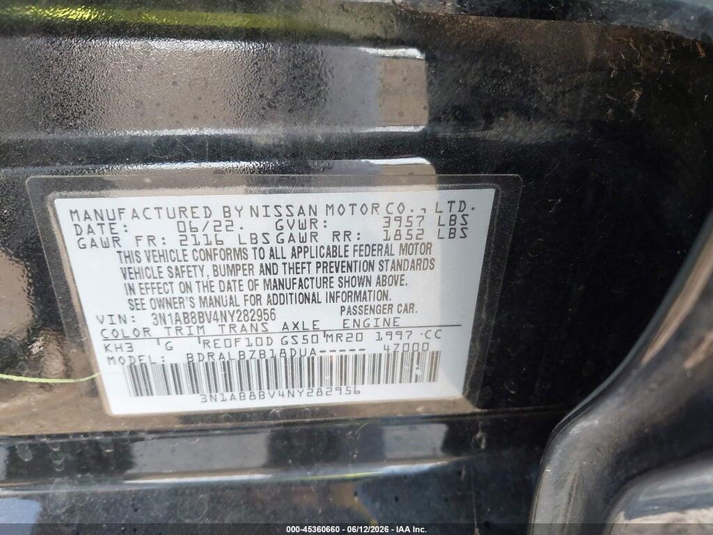 3N1AB8BV4NY282956 2022 NISSAN SENTRA photo no. 9
