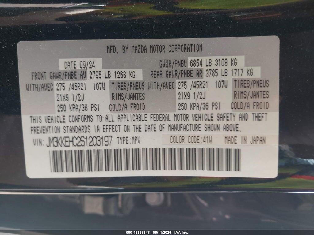 JM3KKEHC2S1203197 2025 MAZDA CX-90 photo no. 9