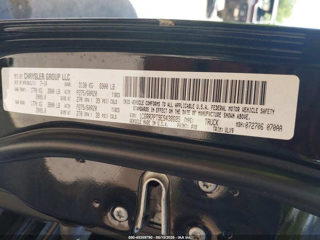 1C6RR7PT9ES438685 2014 RAM 1500 photo no. 9