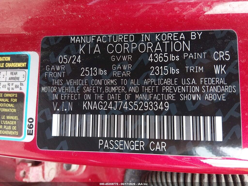 KNAG24J74S5293349 2025 KIA K5 photo no. 9