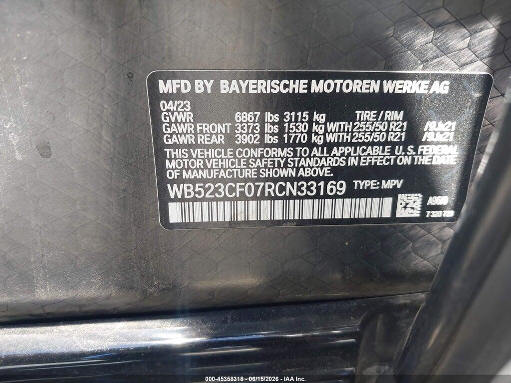 WB523CF07RCN33169 2024 BMW IX photo no. 9