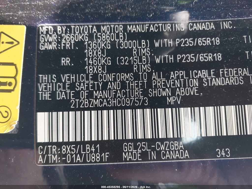 2T2BZMCA3HC097573 2017 LEXUS RX 350 photo no. 9