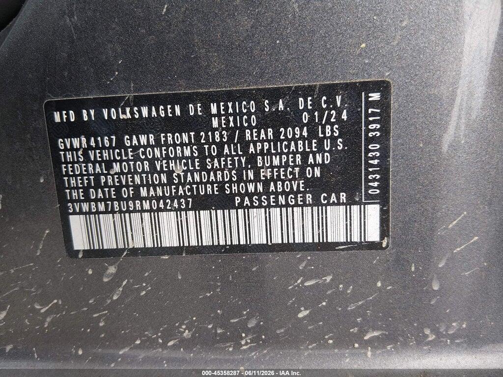 3VWBM7BU9RM042437 2024 VOLKSWAGEN JETTA photo no. 9