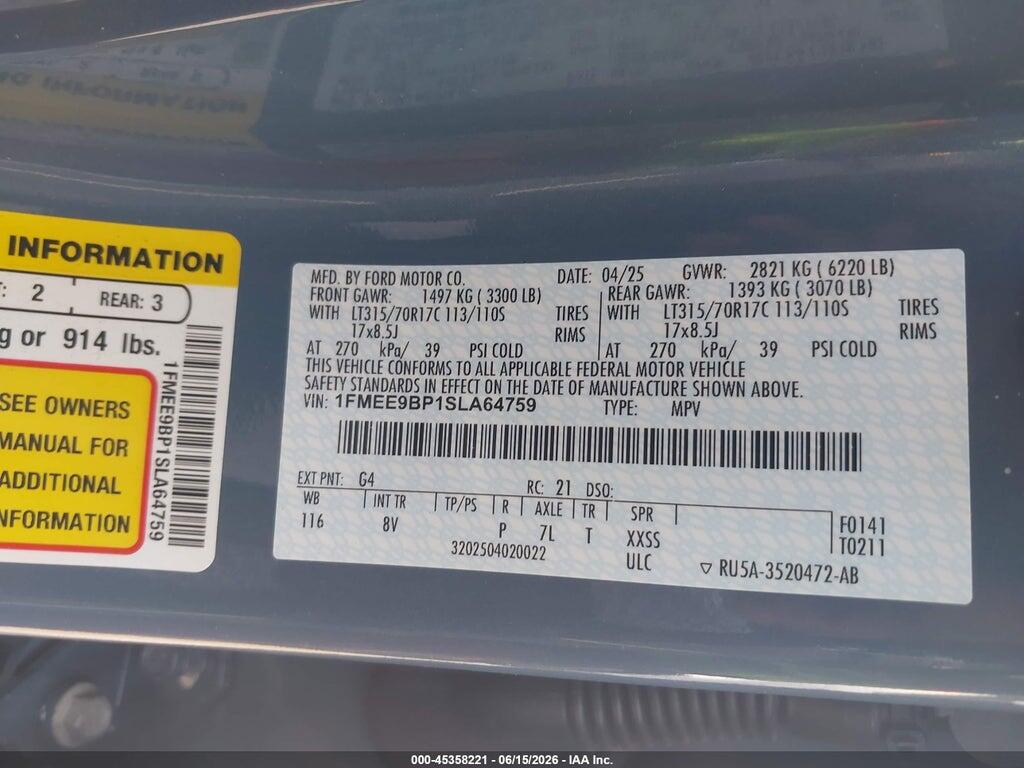 1FMEE9BP1SLA64759 2025 FORD BRONCO photo no. 9