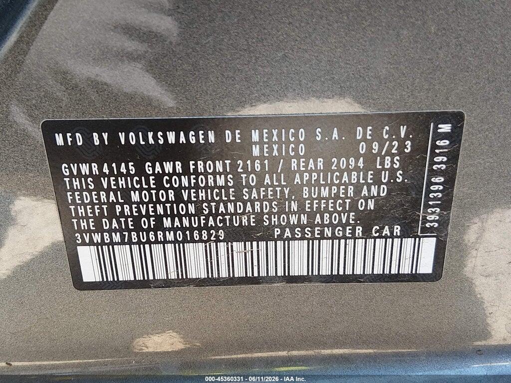 3VWBM7BU6RM016829 2024 VOLKSWAGEN JETTA photo no. 9