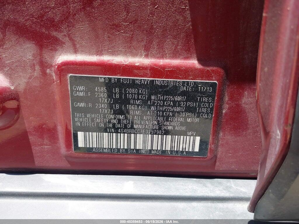 4S4BRBCC7E3257982 2014 SUBARU OUTBACK photo no. 9