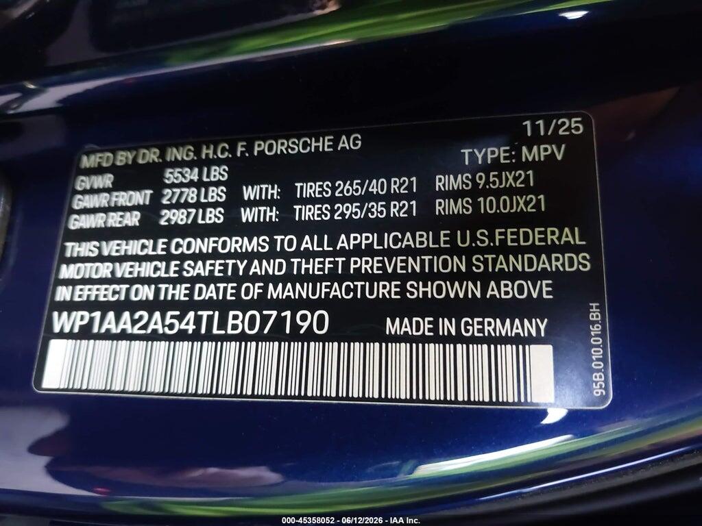 WP1AA2A54TLB07190 2026 PORSCHE MACAN photo no. 9