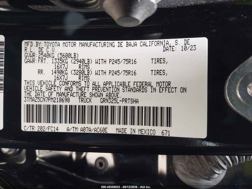 3TMAZ5CN7PM218698 2023 TOYOTA TACOMA photo no. 9