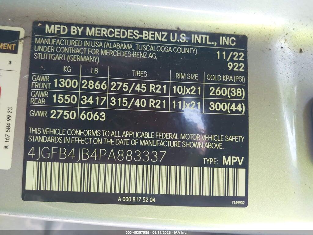 4JGFB4JB4PA883337 2023 MERCEDES-BENZ GLE 350 photo no. 9