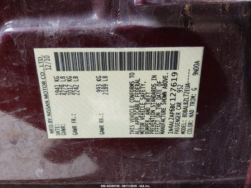 1N4AL2AP6BC127619 2011 NISSAN ALTIMA photo no. 9