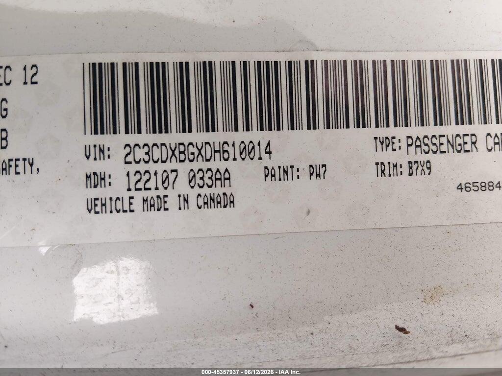 2C3CDXBGXDH610014 2013 DODGE CHARGER photo no. 9