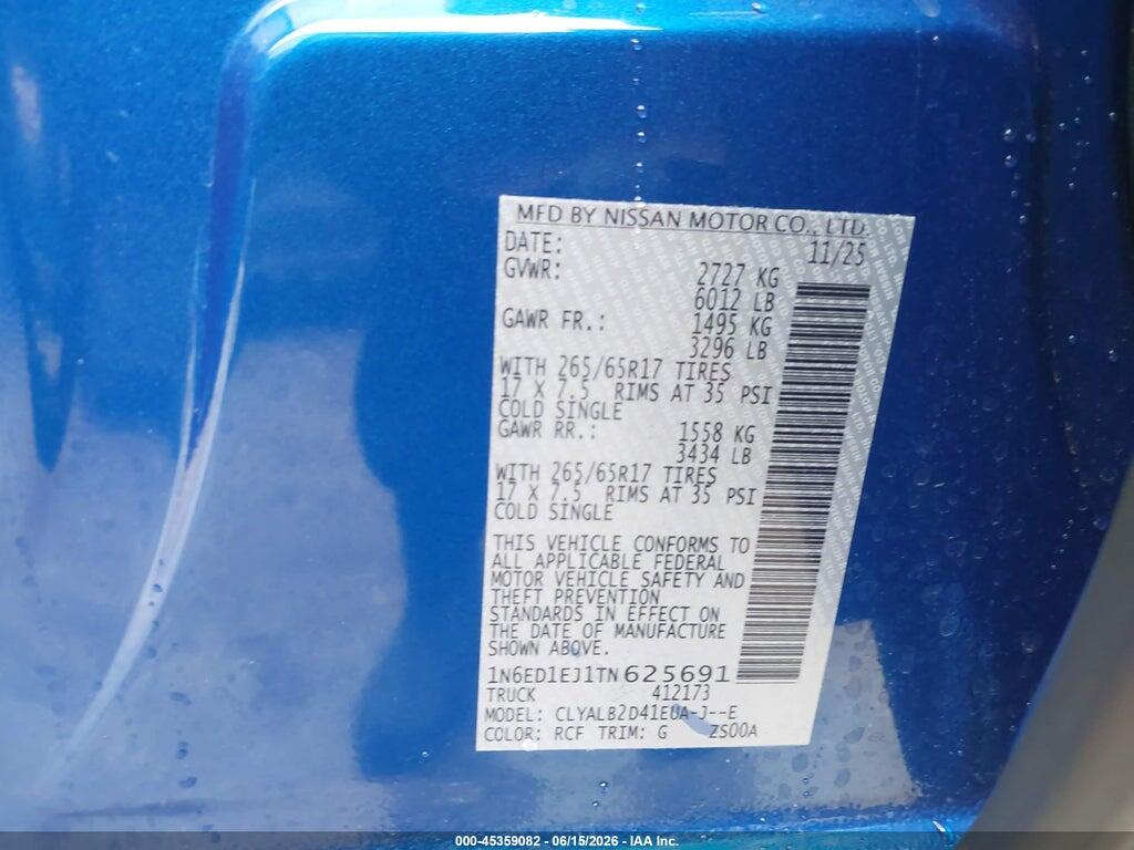 1N6ED1EJ1TN625691 2026 NISSAN FRONTIER photo no. 9