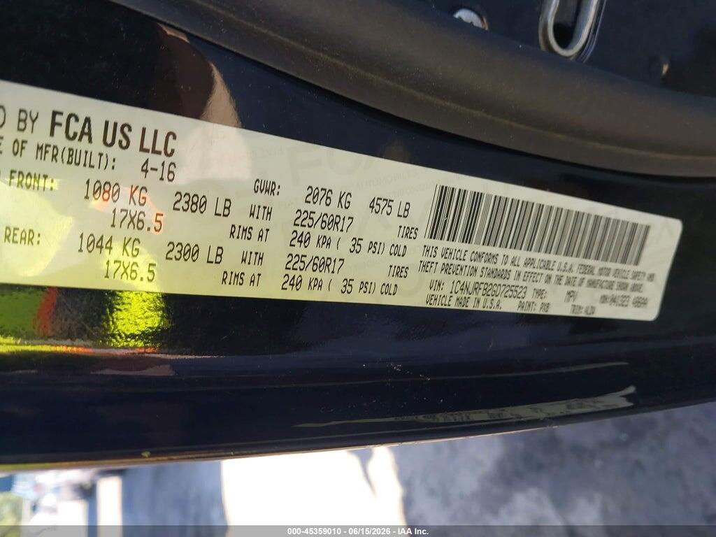 1C4NJRFB2GD725523 2016 JEEP PATRIOT photo no. 9