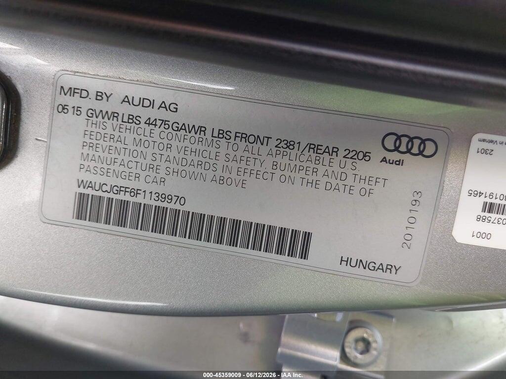 WAUCJGFF6F1139970 2015 AUDI A3 photo no. 9
