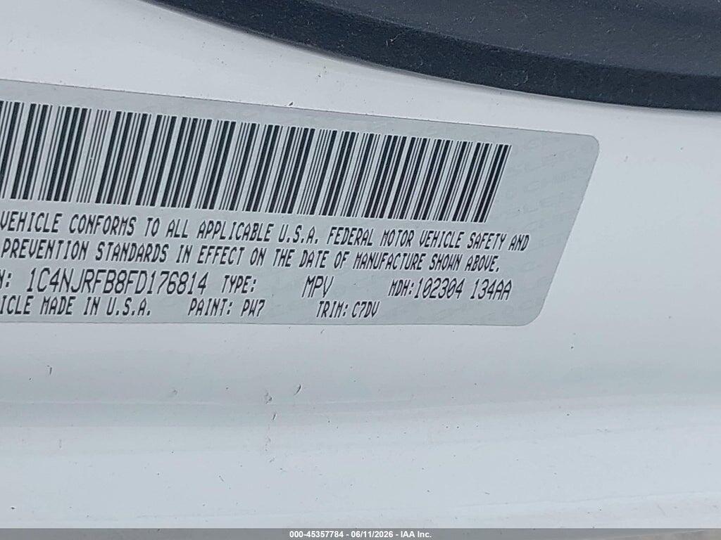1C4NJRFB8FD176814 2015 JEEP PATRIOT photo no. 9