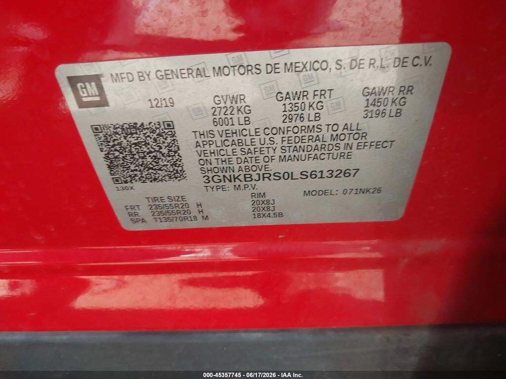 3GNKBJRS0LS613267 2020 CHEVROLET BLAZER photo no. 9