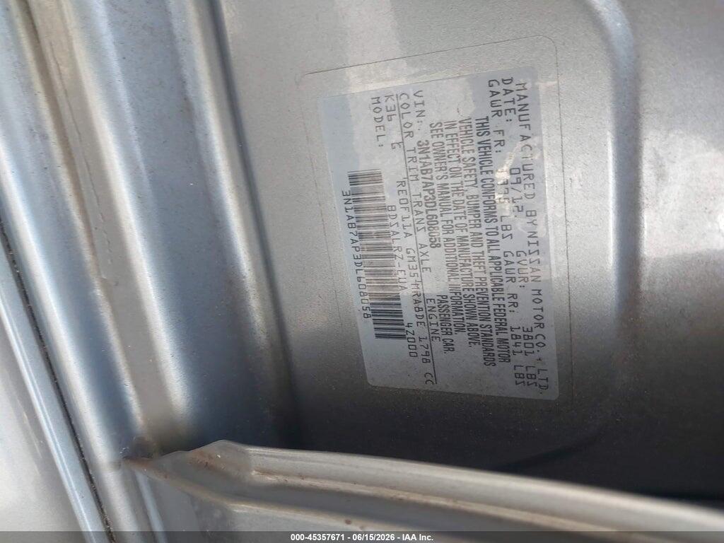 3N1AB7AP3DL608058 2013 NISSAN SENTRA photo no. 9