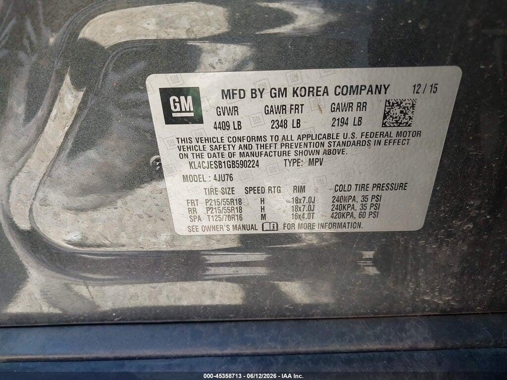KL4CJESB1GB590224 2016 BUICK ENCORE photo no. 9