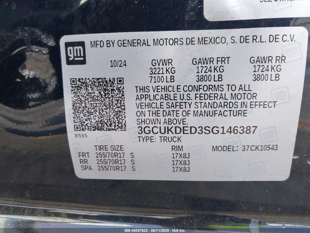 3GCUKDED3SG146387 2025 CHEVROLET SILVERADO 1500 photo no. 9