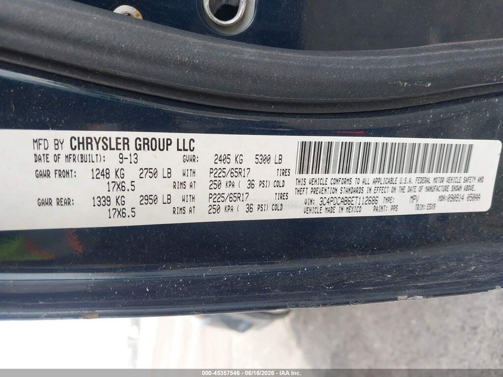 3C4PDCAB6ET112686 2014 DODGE JOURNEY photo no. 9