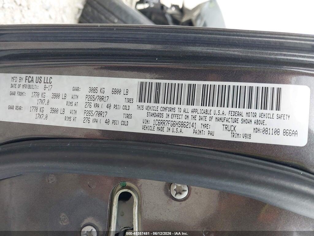 1C6RR7FG6HS862141 2017 RAM 1500 photo no. 9
