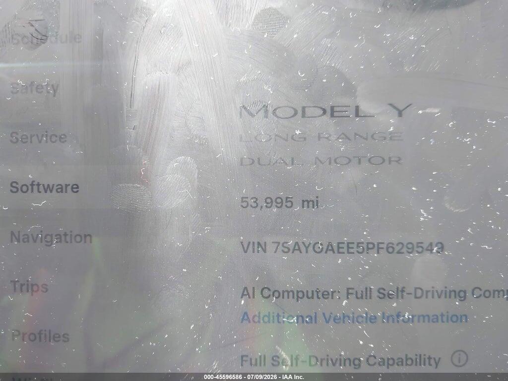 7SAYGAEE5PF629549 2023 TESLA MODEL Y photo no. 7