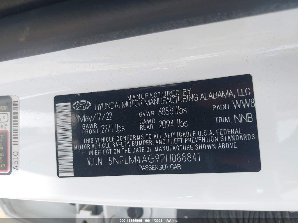 5NPLM4AG9PH088841 2023 HYUNDAI ELANTRA photo no. 9