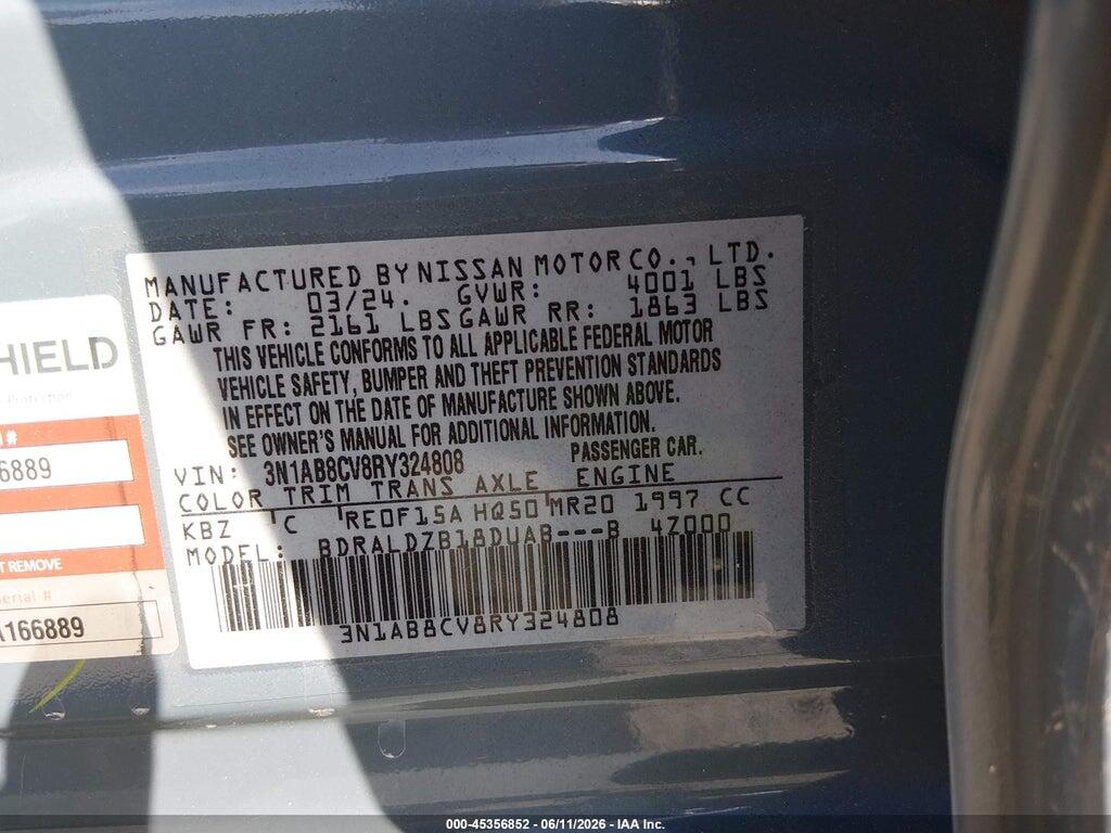3N1AB8CV8RY324808 2024 NISSAN SENTRA photo no. 9
