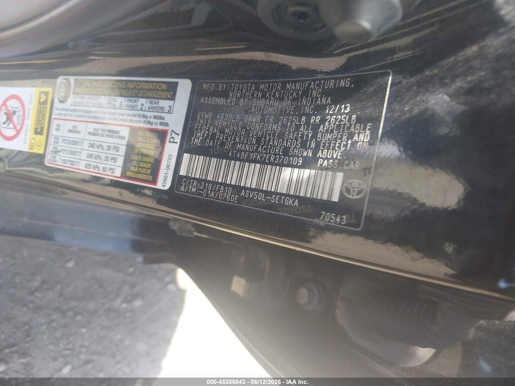 4T4BF1FK7ER370109 2014 TOYOTA CAMRY photo no. 9