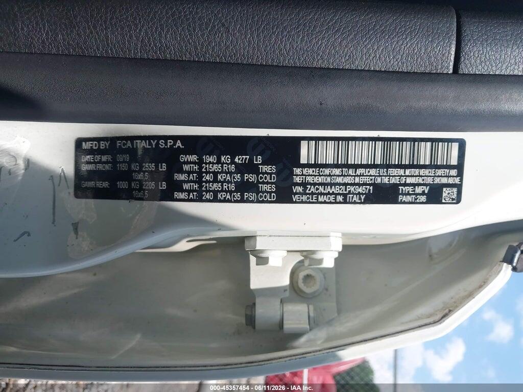 ZACNJAAB2LPK94571 2020 JEEP RENEGADE photo no. 9