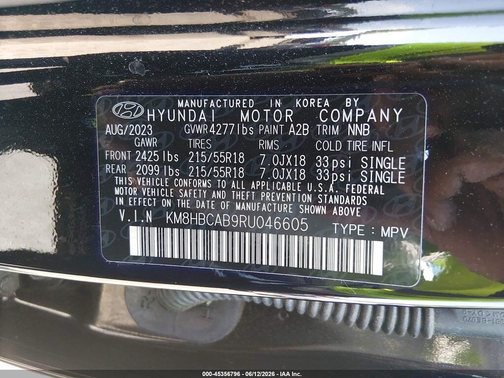 KM8HBCAB9RU046605 2024 HYUNDAI KONA photo no. 9