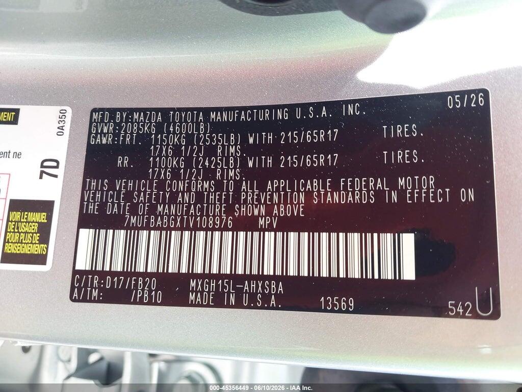 7MUFBABGXTV108976 2026 TOYOTA COROLLA CROSS HYBRID photo no. 9