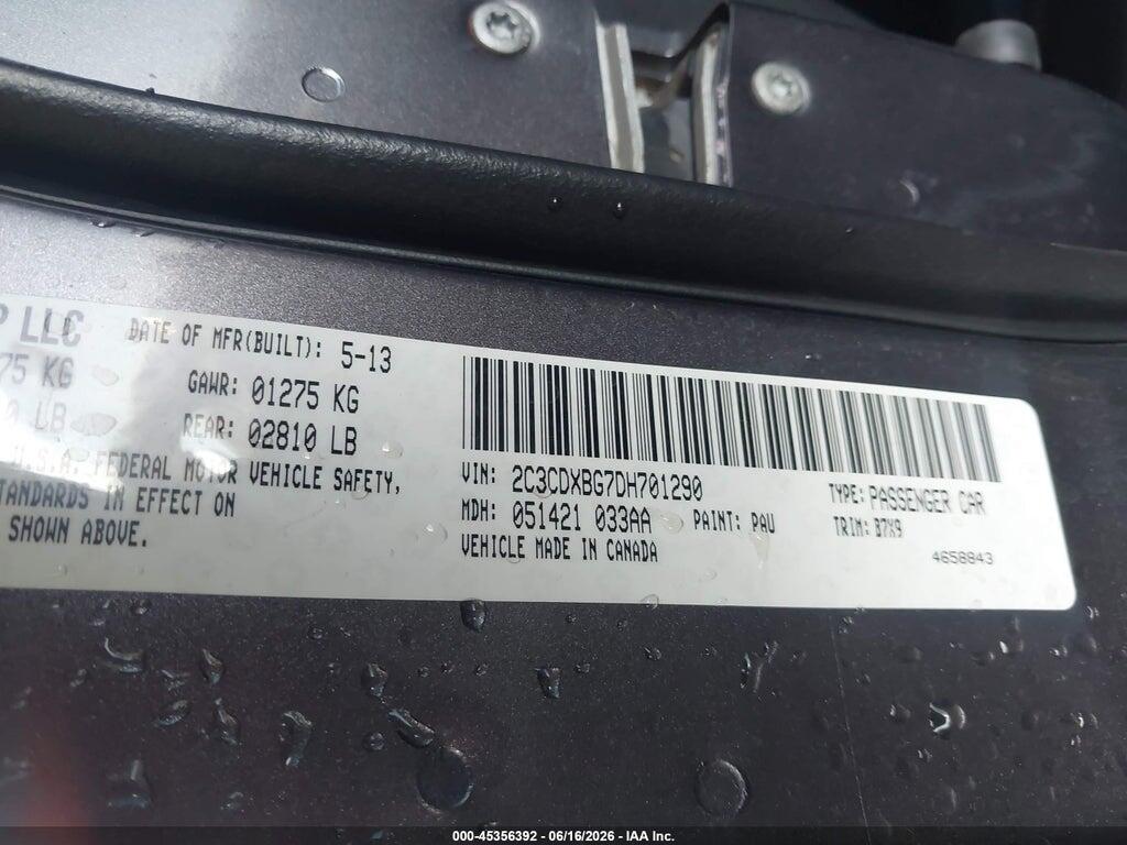 2C3CDXBG7DH701290 2013 DODGE CHARGER photo no. 9