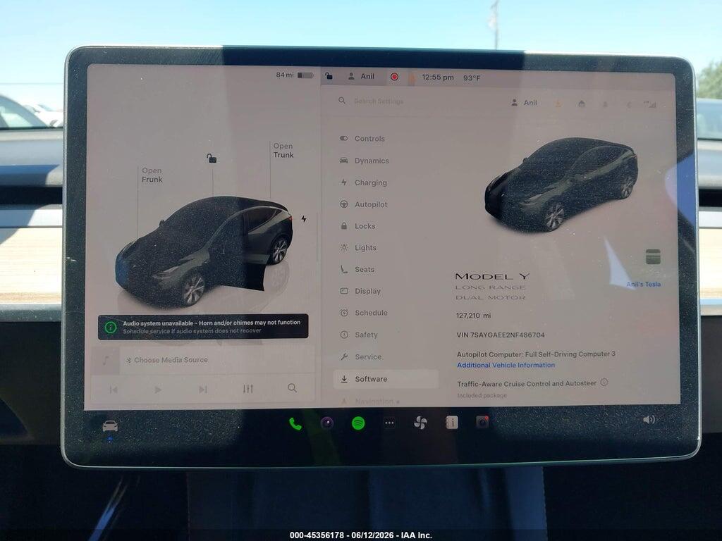 7SAYGAEE2NF486704 2022 TESLA MODEL Y photo no. 7