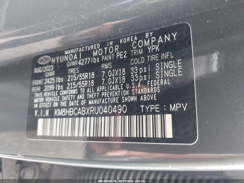 KM8HBCABXRU040490 2024 HYUNDAI KONA photo no. 9