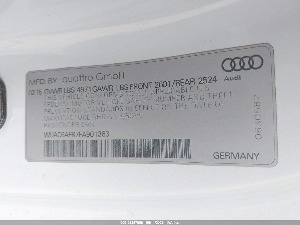WUAC6AFR7FA901363 2015 AUDI RS 5 photo no. 9
