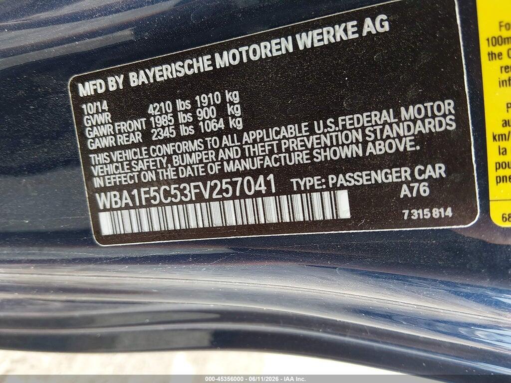 WBA1F5C53FV257041 2015 BMW 228I photo no. 9