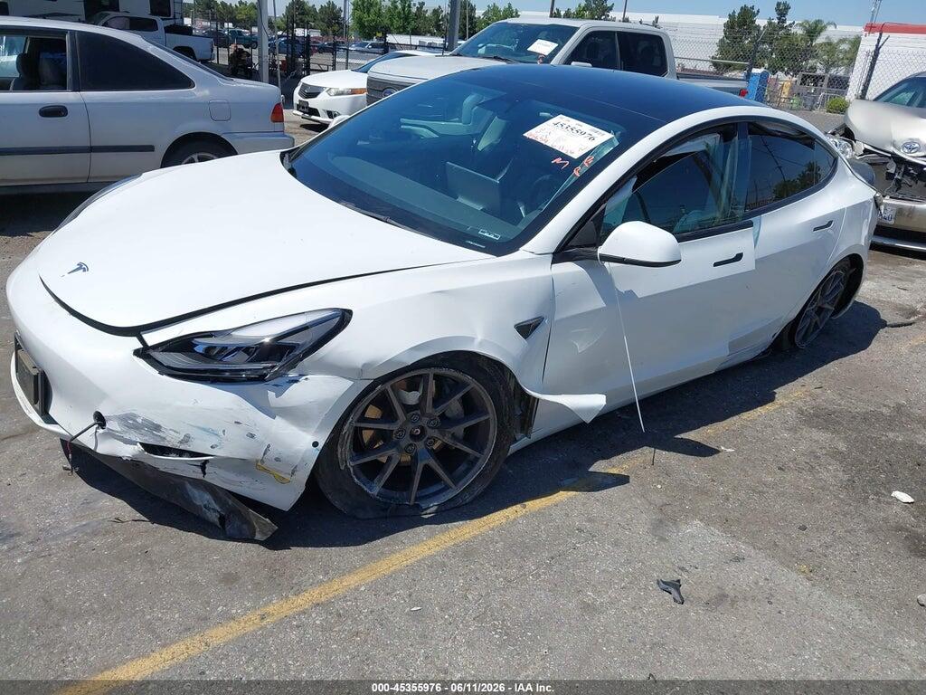 5YJ3E1EB5NF168420 2022 TESLA MODEL 3 photo no. 2