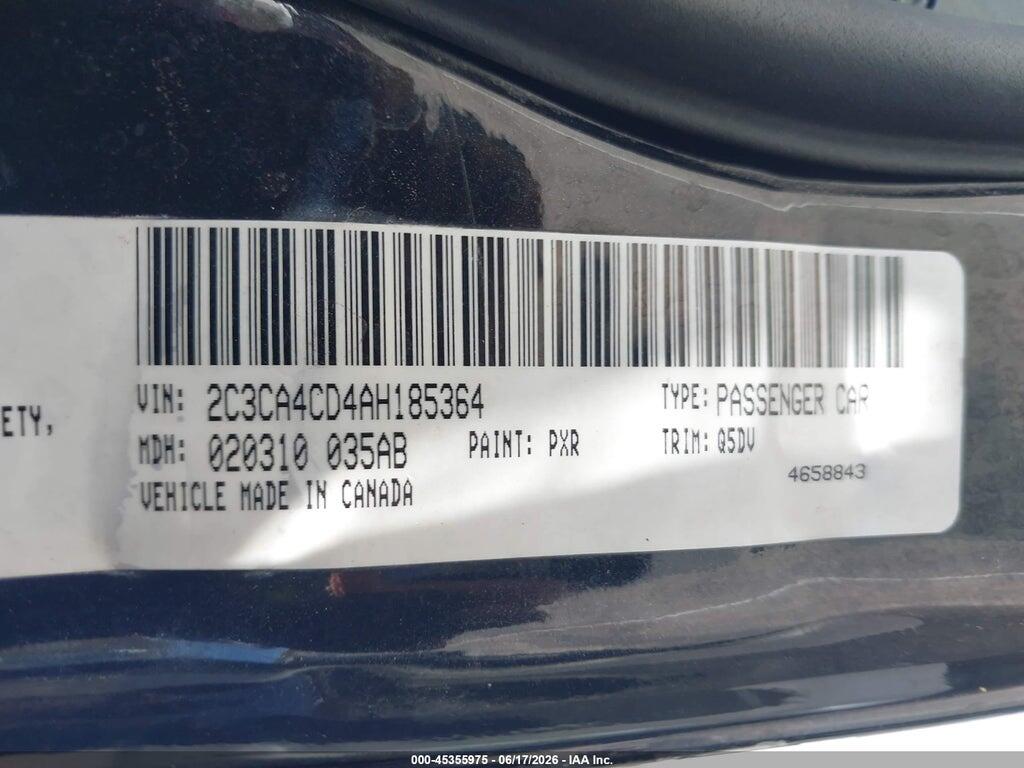 2C3CA4CD4AH185364 2010 CHRYSLER 300 photo no. 9