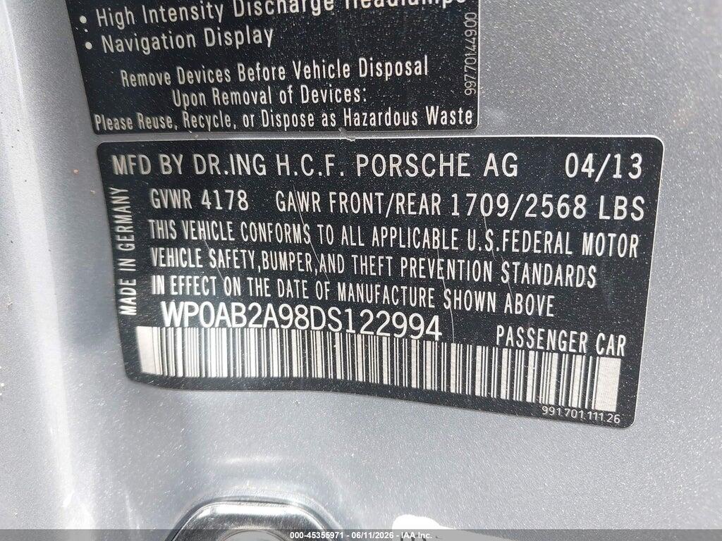 WP0AB2A98DS122994 2013 PORSCHE 911 photo no. 9