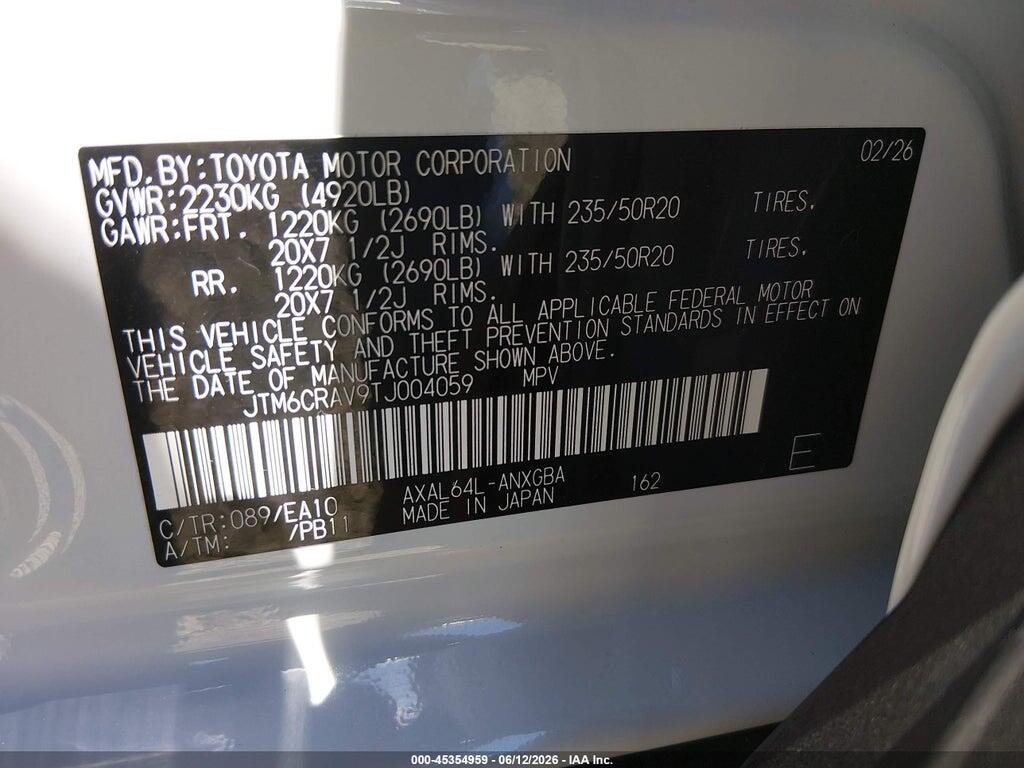 JTM6CRAV9TJ004059 2026 TOYOTA RAV4 photo no. 9