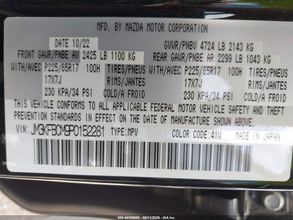 JM3KFBCM9P0152281 2023 MAZDA CX-5 photo no. 9
