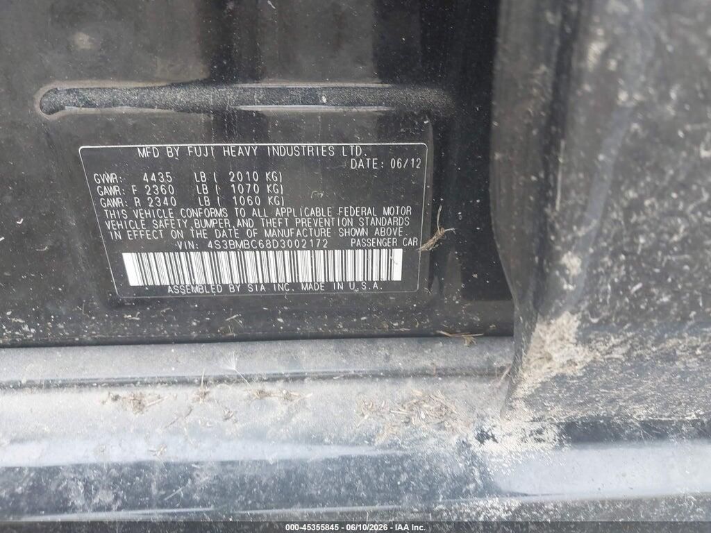 4S3BMBC68D3002172 2013 SUBARU LEGACY photo no. 9