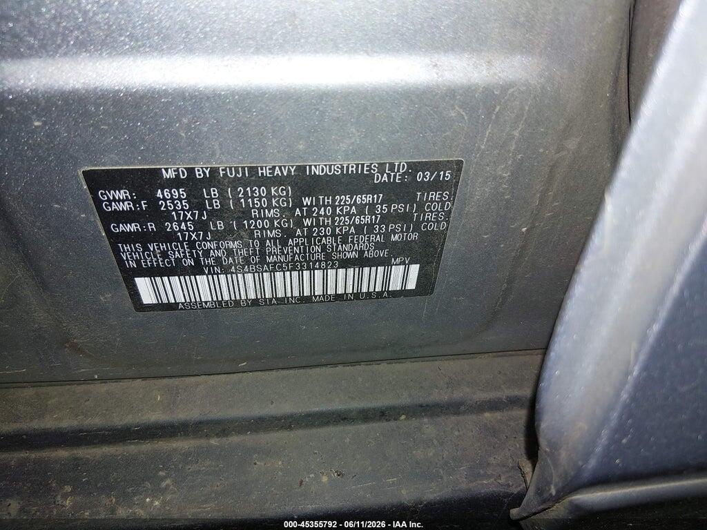 4S4BSAFC5F3314823 2015 SUBARU OUTBACK photo no. 9