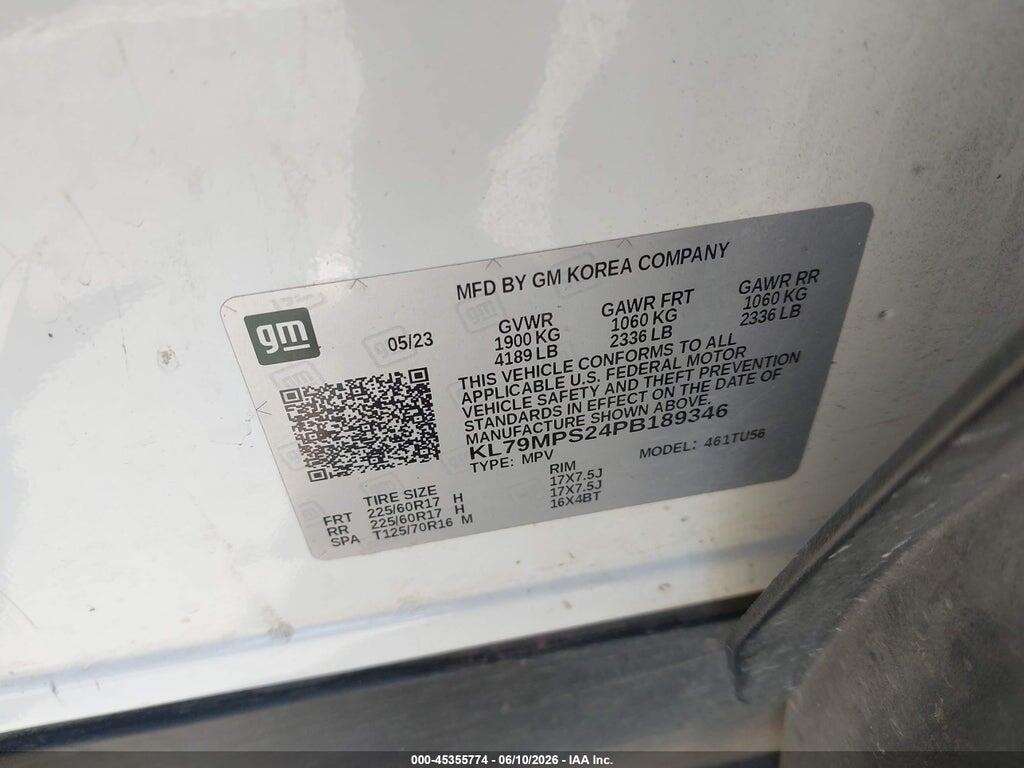 KL79MPS24PB189346 2023 CHEVROLET TRAILBLAZER photo no. 9