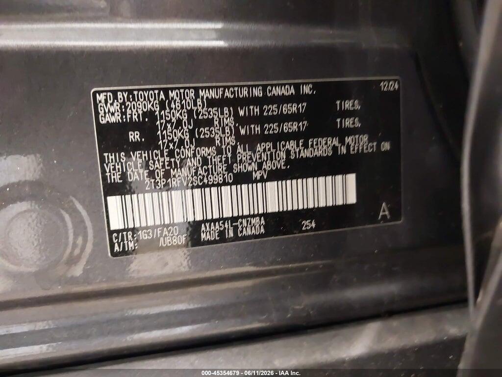 2T3P1RFV2SC499810 2025 TOYOTA RAV4 photo no. 9