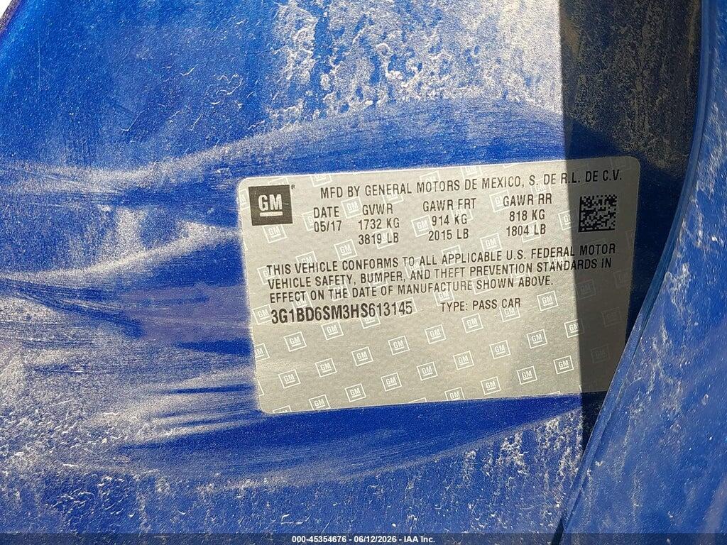 3G1BD6SM3HS613145 2017 CHEVROLET CRUZE photo no. 9